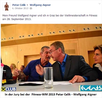 In der Jury der Fitness-Weltmeisterschaft in Graz — mit Petar Celik.